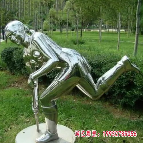 吕梁运动人物不锈钢彩绘雕塑 动感与科技的艺术交融